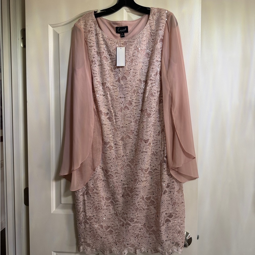 Connected Apparel Blush Sleeved Dress